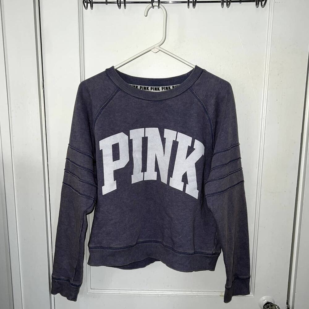 Victoria's Secret PINK graphic logo acid wash sweatshirt size M